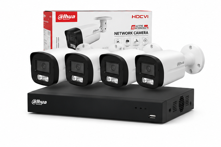 Kit de 4 cámaras Dahua HFW1200CLP-IL-A con grabador NVR