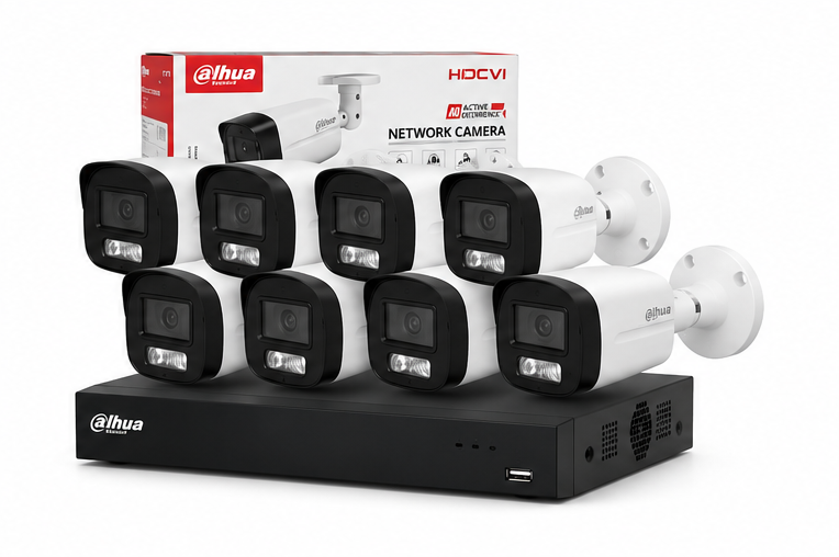 Kit de 8 cámaras Dahua HFW1200CLP-IL-A con grabador NVR